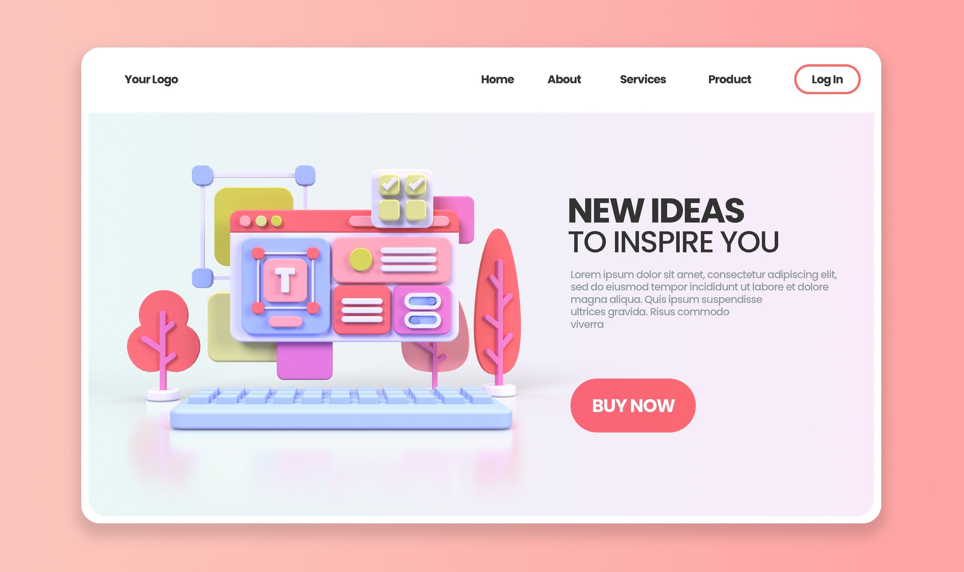 Développement Web pour UI UX design concept illustration Landing page template business idea background